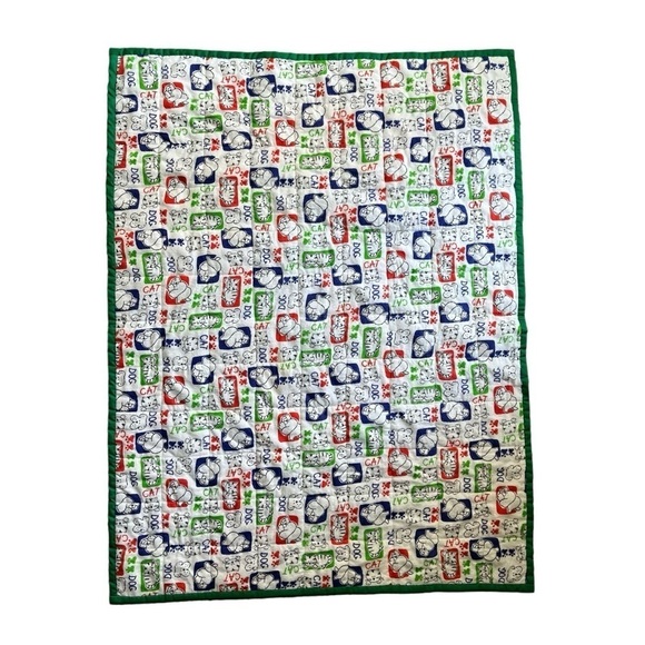 VINTAGE Handmade Sesame Street Patchwork Baby Blanket Quilt - Picture 3 of 8